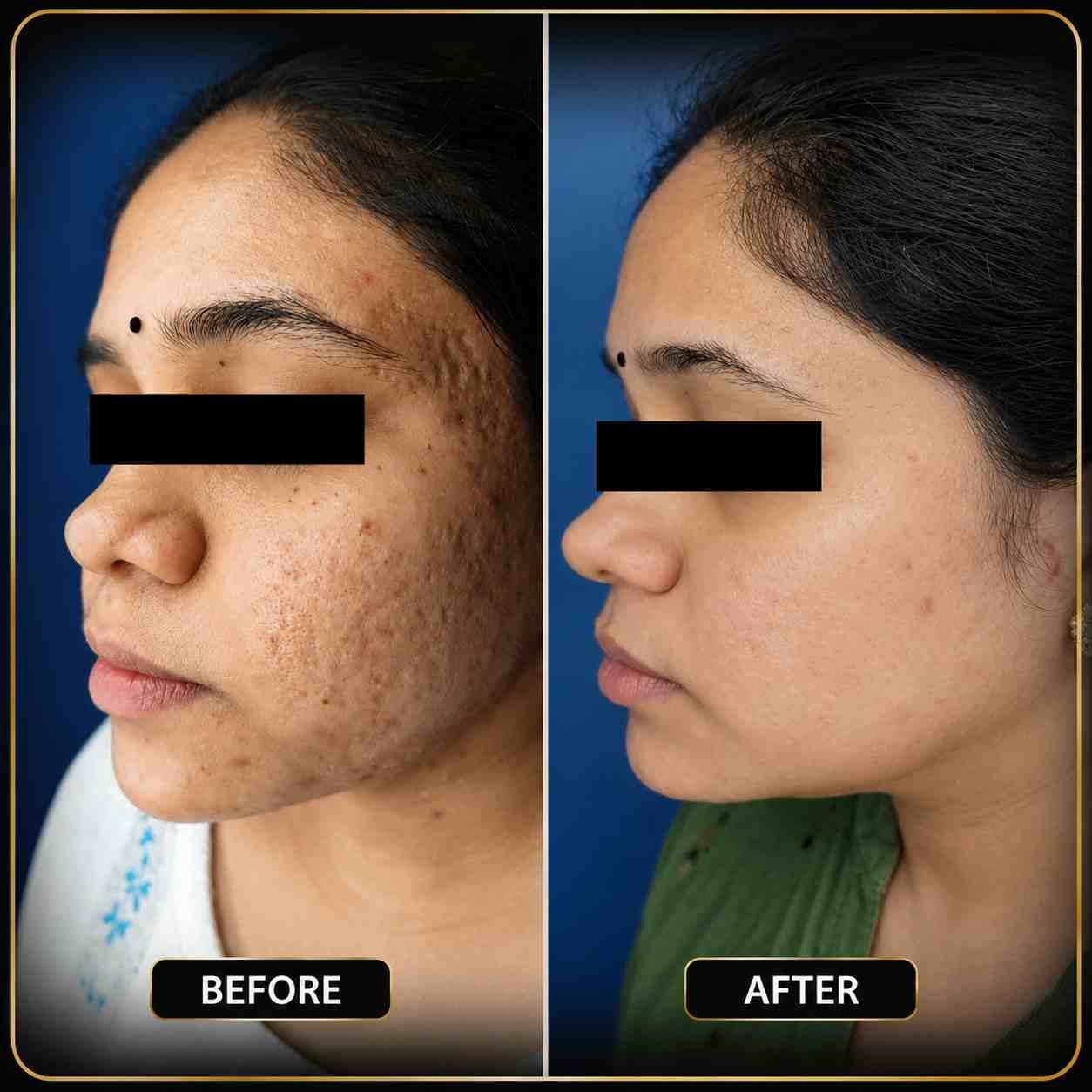Acne Scar Treatment - After 4 Months
